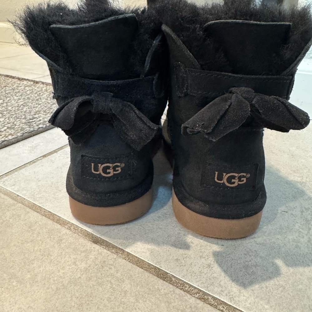 UGG Black Fluffy Boots